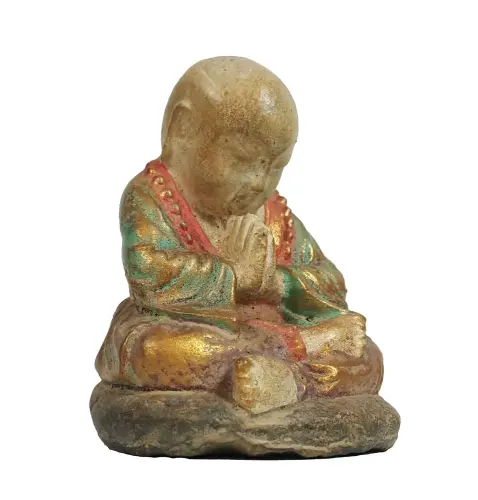 Product image of the product “Seated Monk, hand-painted, in the sizes from 10cm to 20cm ”
